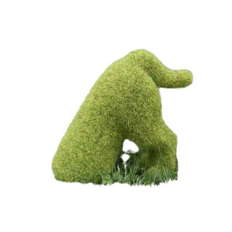 

Posture Sitting Resin Cat Dog Plush Ornament Suitable For Daily Decor Balcony Burrow
