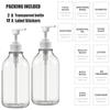 Shampoo and Conditioner Dispenser Wall Mount 500ml Refillable Bath Soap Bottle Lotion Shower Soap Dispenser for Bathroom