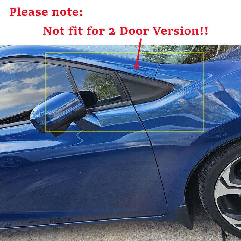 For Honda Civic Sedan 2006-2015 ABS Plastic Front Rear Window Quarter Louver Cover Side Vent Trim Car Adhesive Accessories