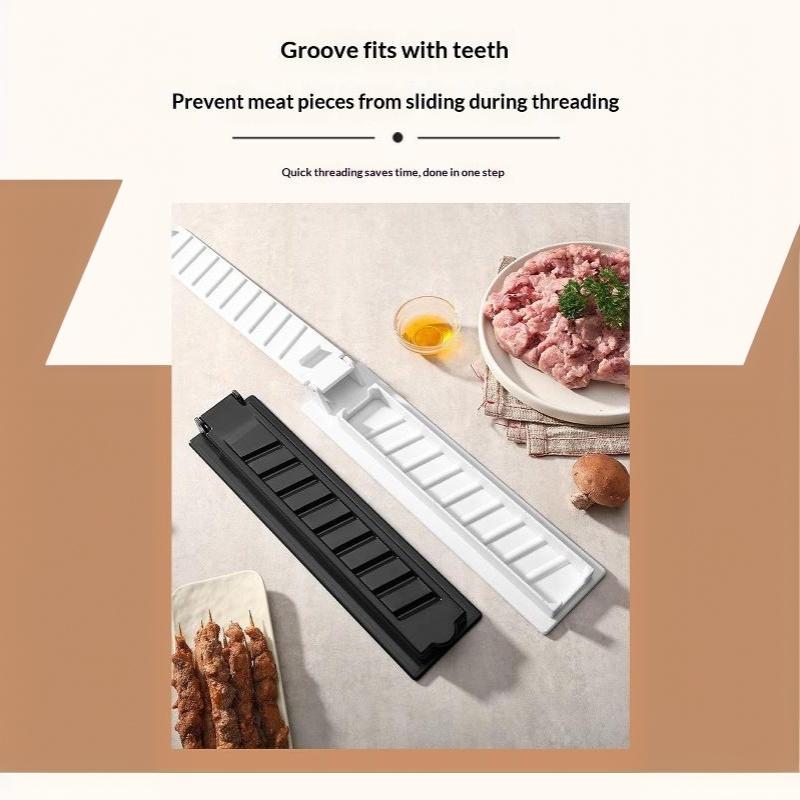 Kebab Skewer Maker Food Grade Eco Friendly Plastic Fast Skewering Sturdy Tool for BBQ Camping Picnics