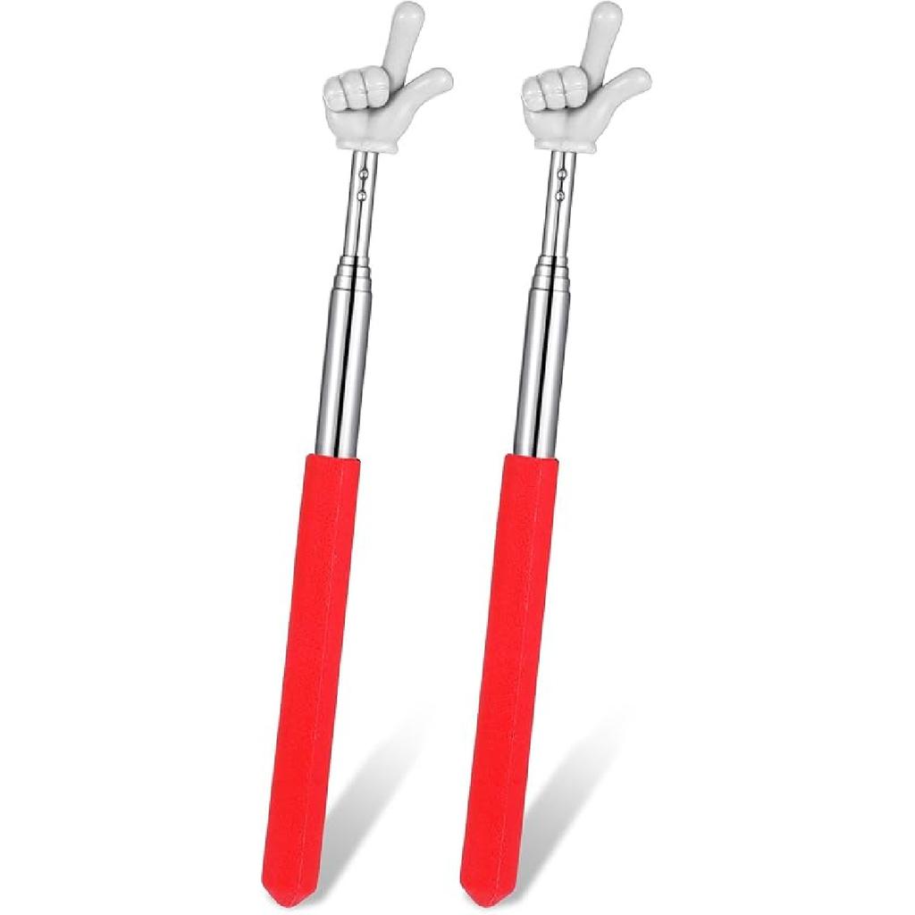 Telescopic Teachers Pointer - 2 Pcs Extendable Hand Pointer Stick, Mini Classroom Finger Pointers Stick for Elementary School Kindergarten and