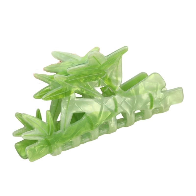 

3D Bamboo Like Design Acrylic Hair Clip Lightweight Barrettes Hair Grip For Everyday Styling Party Occasion смарагдовий/зелений