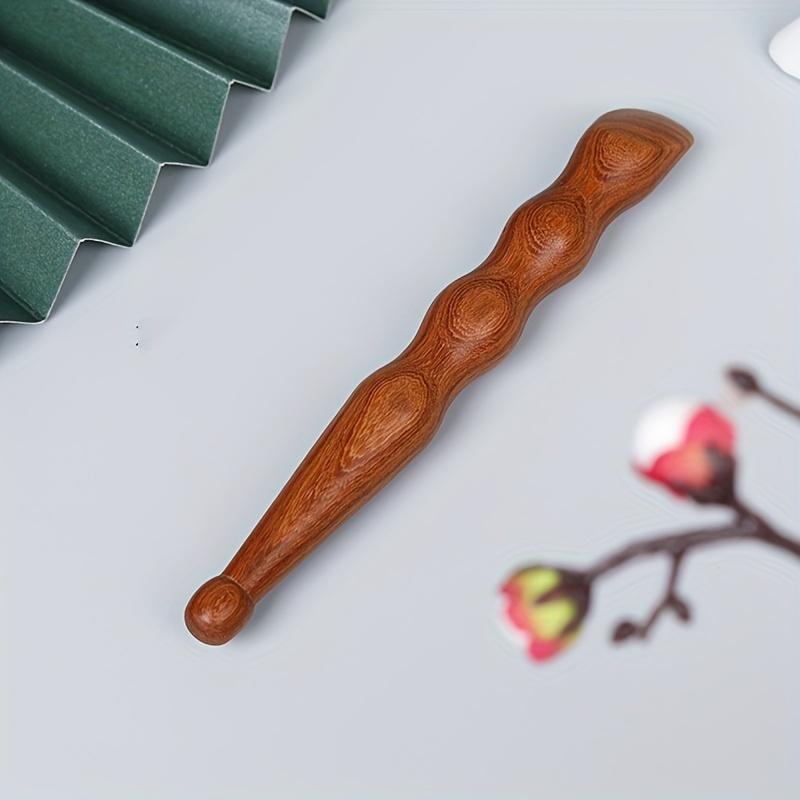 

Sandalwood Facial Massage Stick Acupoint Scraping & Essence Cream Kneading Tool Solid Wood Foot Relax Pen Foot Body Massage Tool красный