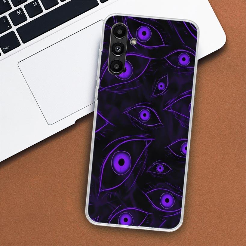 Scary Face Eyes Phone Case For Samsung Galaxy A56 A55 A54 A53 A16 A15 A14 A13 A36 A35 A34 A33 A26 A25 A24 A23 A05S A04S A03S A55