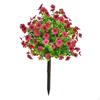 Artificial Flower Garden Stake Plant 24" Faux Greenery Shrubs for Outside Wedding
