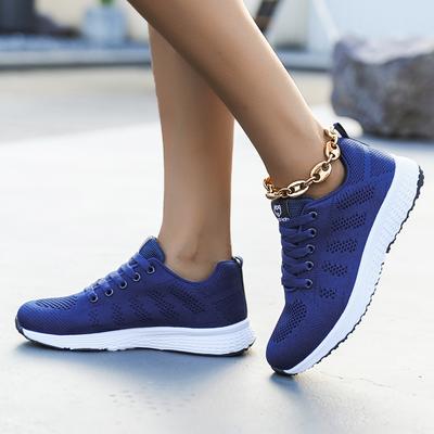 Damskie oddychające buty sportowe dla kobiet 2024 casualowe buty tenisowe do chodzenia siateczkowe buty do biegania sneakersy na platformie obuwie damskie