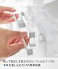 Yamazaki Jitsugyo 5902 Film Hook Sanitary Hanger White Approx. W30.5 X D4 X H4.7cm Tower Floating Storage Washroom Storage