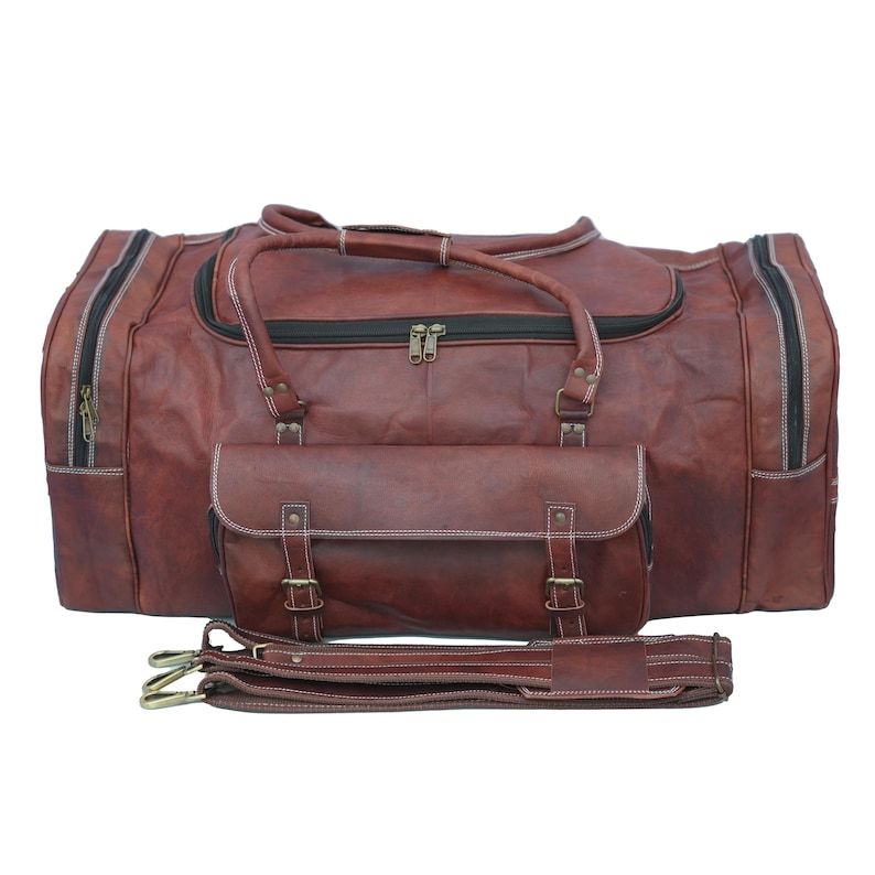 Classic Duffle for Him or Her Handmade Travel Luggage Vintage Leather Weekender Bag
