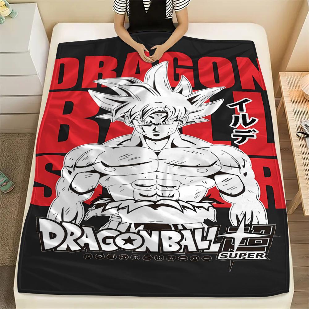 Dragon Ball Super Print Flannel Blanket, Suitable for Bedrooms, Sofas, Beds, Chairs, Picnics, Travel, Warm -HE6