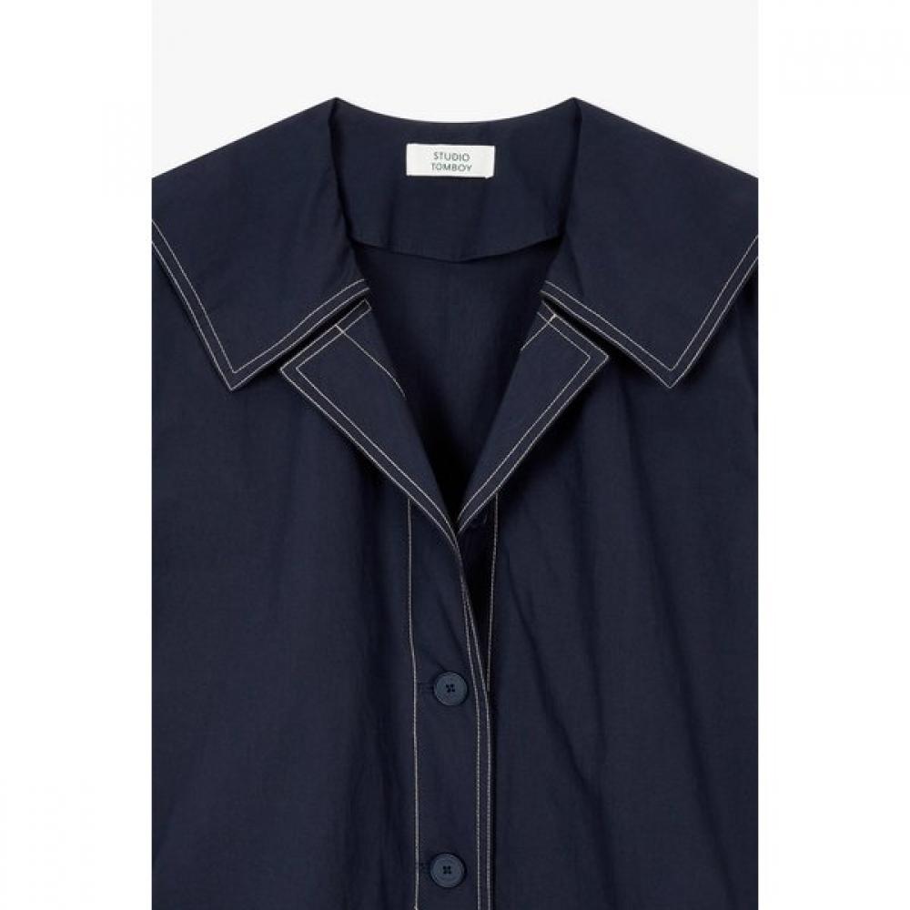 STUDIO TOMBOY Sailor Collar Cotton Dress 9175241981