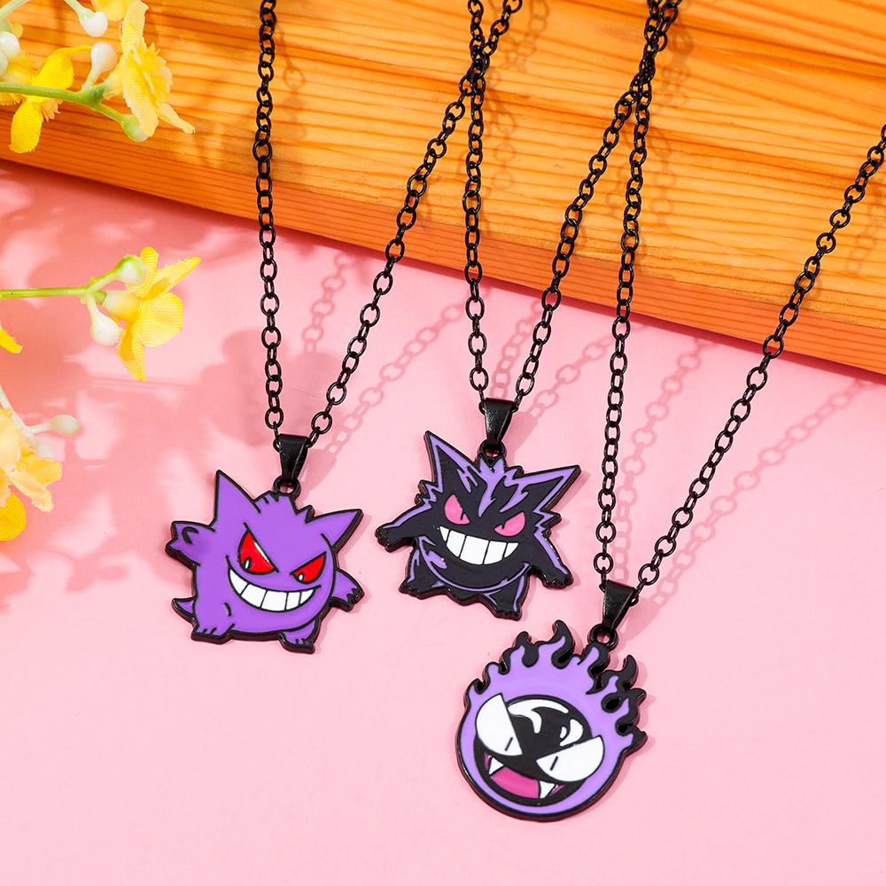 Pokemon Anime Gengar Pendant Necklace Kawaii Gengar Neck Chain for Fans Accessories Gifts