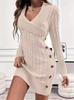 Elegant European Plus Size Long Sleeve Knit Sweater for Women