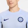 Nike Inter Milan Strike Logo Embroidered Letter Print Spliced Short Sleeve Football Shirt Men tops Light-Ocean DX3018-548