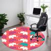 1pc Elephant Pattern Chair Carpet for Office, Non-slip, Soft and Durable Office Rug, Perfect for Office Yy260131087
