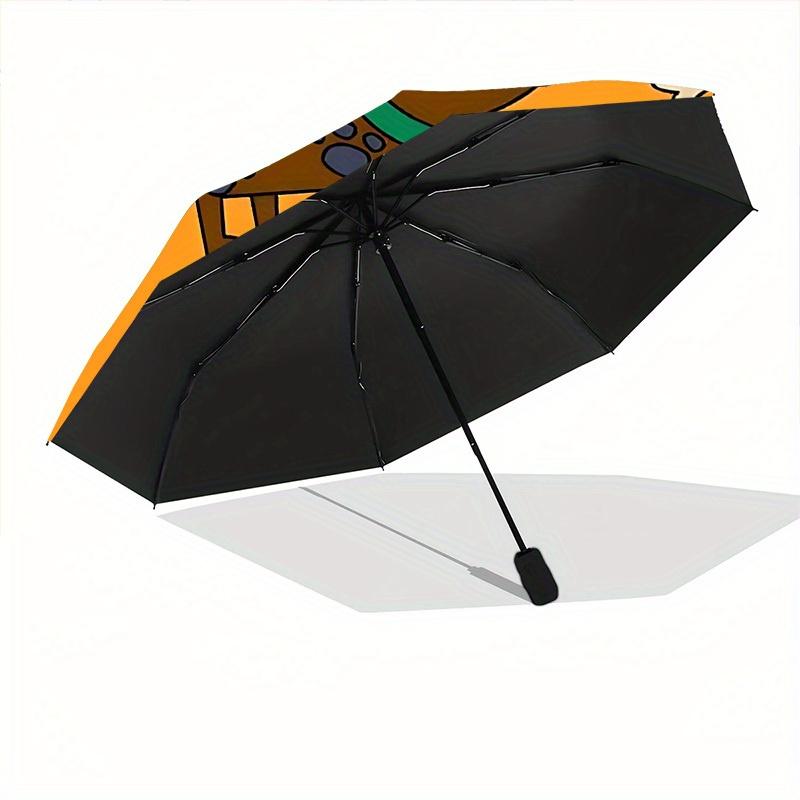 1pc Dogs Pattern Automatic Open/Close Umbrella, Umbrella with cartoon Design, Portable Compact Umbrella for Men & Women, Good Holiday Gift y