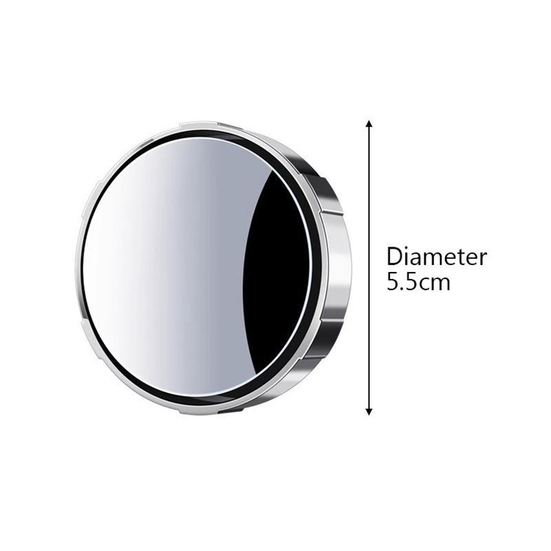 Car Small Round Mirrors Blind Spot Rear View Mirror Auxiliary Reversing Parking Convex Mirror 360 Degree Adjustable
