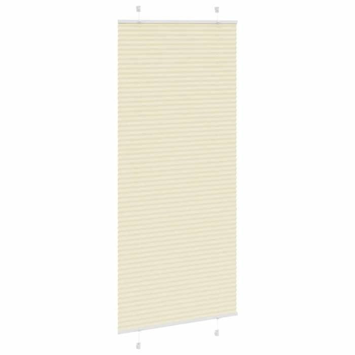 VidaXL Store Plissé Crème 95x200 Cm Largeur Du Tissu 94,4 Cm Polyester, Window Pleated Blind, Accordion Blind, Blind 4015312