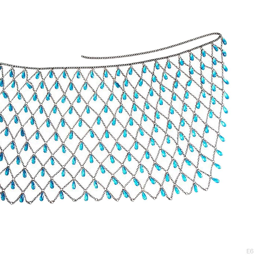 Hollow Mesh Short Rhinestone Body Chain Fashion Bikini Waist