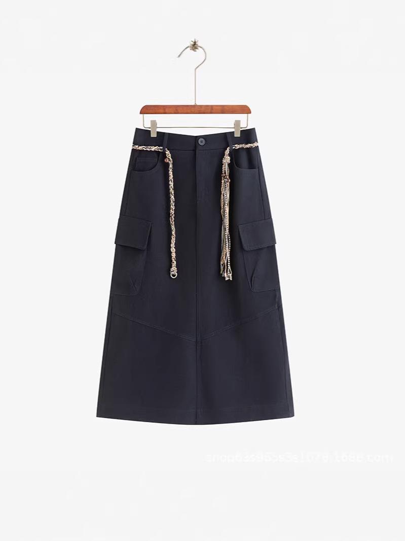 

Free Shipping: Plus Size Women s Straight Winter Work Skirt - Loose Fit Hip Cover, Versatile for 2025 XL (60-70 kg) темно-синього кольору