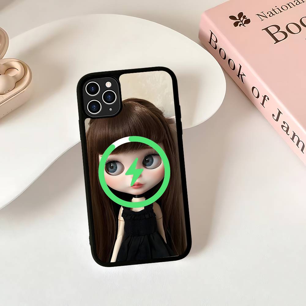 Dark Cute Girl Doll Art Magnetic Wireless Phone Case For IPhone 17 16 15 14 13 12 11 Pro Max Plus Mag Phone Cover
