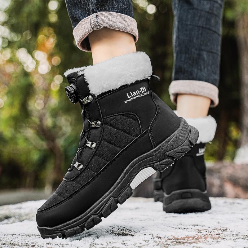 Men's high-top plush warm casual cotton boots winter new non-slip outdoor snow boots fashion youth Joker tide sports work boots