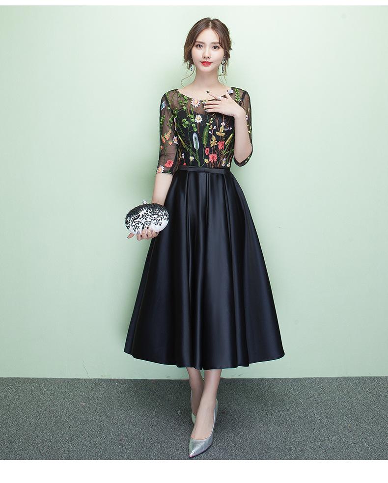 Evening dress new elegant party medium and long bridesmaid dress party dress skirt slim and thin