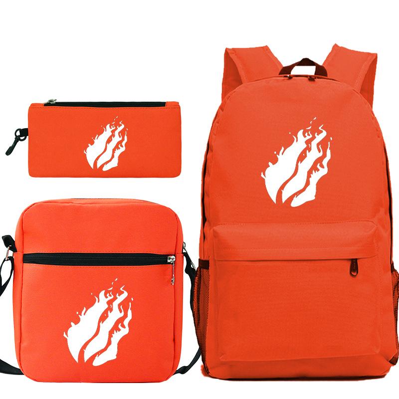 Backpack Casual Student Schoolbag Small Shoulder Bag Pencil Bag Three-piece Set