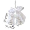 Christmas Tree Bell Pendant DIY with Bow Winter Theme Craft Acrylic Hanging Ornament for Anniversary Holiday Window Office Home