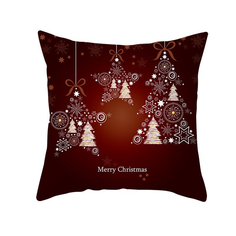 Red Series Christmas Peach Velvet Cushion Cover New Sofa Cushion Cover Square Cushion Cover