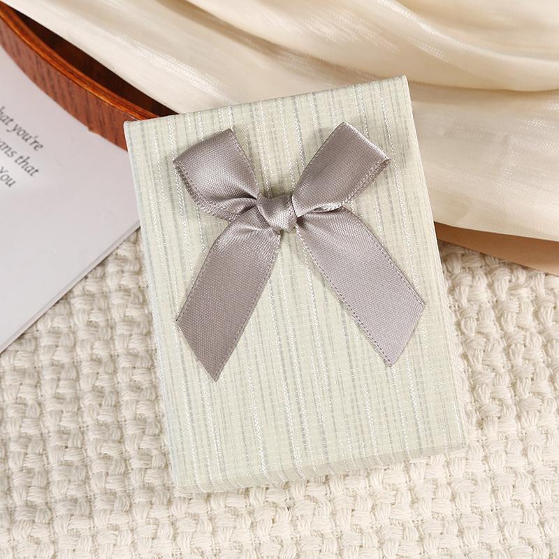 1Pc Cardboard Earring With Sponge Inside Ring Bow Bracelets Gift Box Rectangle Jewelry Set Necklace Packaging Boxes