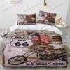 3D Print Historic Route 66,Mother Road,Comforter Bedding Set,Duvet Cover Bed Set Quilt Pillowcase,king Queen Size Bedding Set029