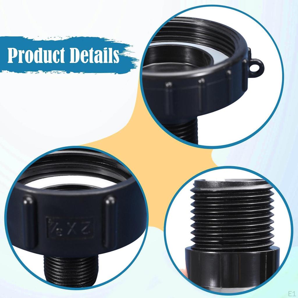 3Pcs IBC Drain Adapters Garden Hose Male Adapter Leakproof Rust Resistant Ton Barrel Accessory