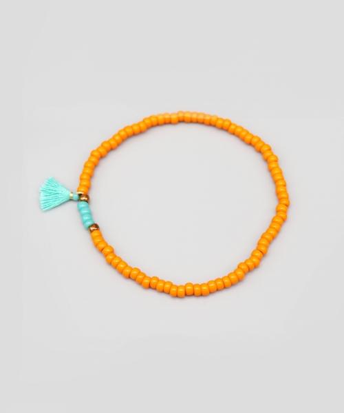 Bonbeau Ethnic Color Tassel Beads Bracelet, Accent Bead Bracelet, 6 Colors