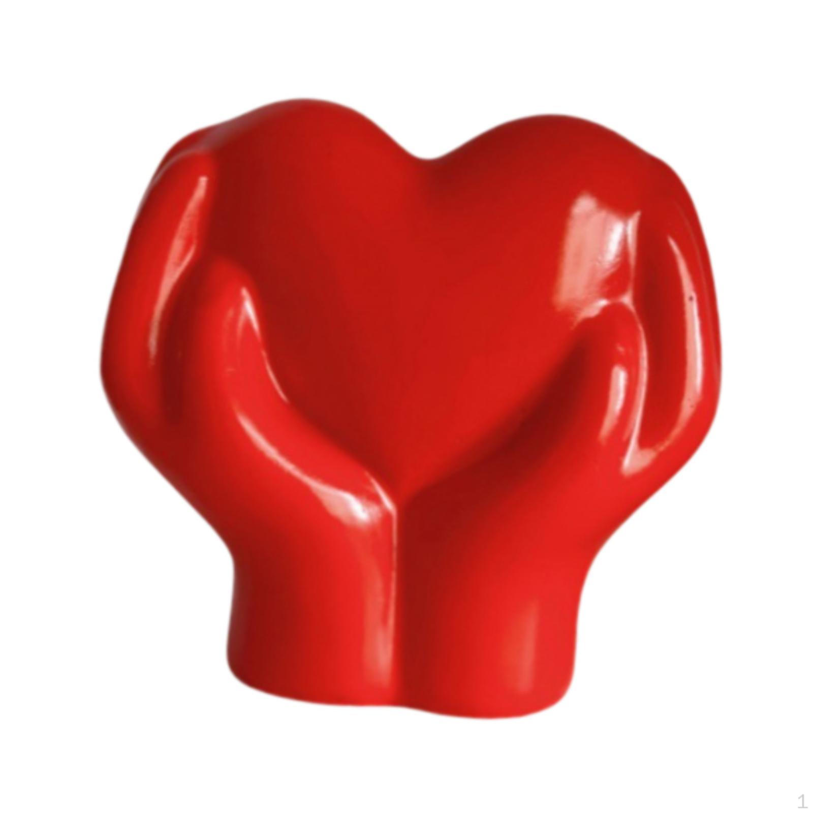 

Статуя в виде сердца, жеста руки, настольная фигурка, украшение для гостиной, скульптура из смолы для любви Red