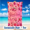 Decorative Artwork Theme Beach Towel Personalized Custom Name & Text Soft Quick Dry Beach Towel for Swimming Travel