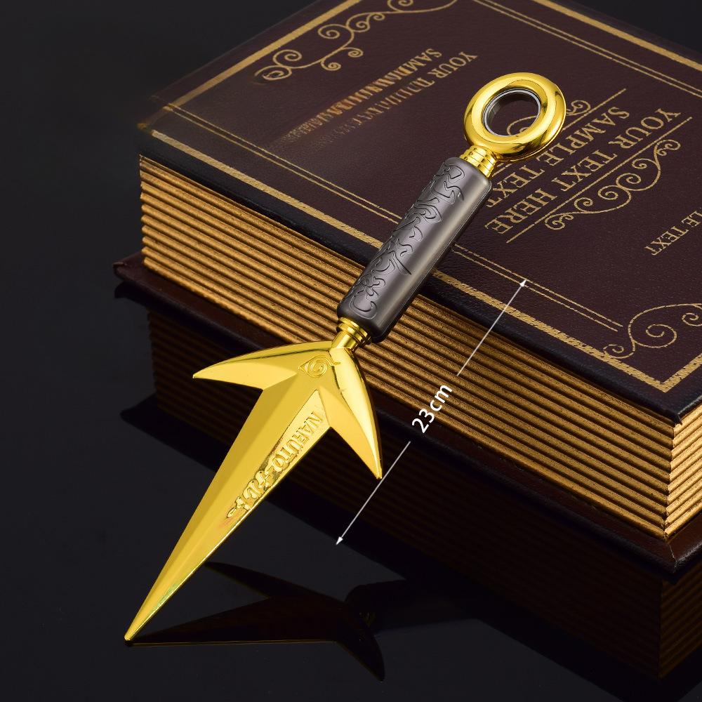 3 Styles Namikaze Minato Weapon 23cm/9.84inch Rotatable The Art of Flying Thunder God Kunai Metal Craft Model Turn Ninja Toys