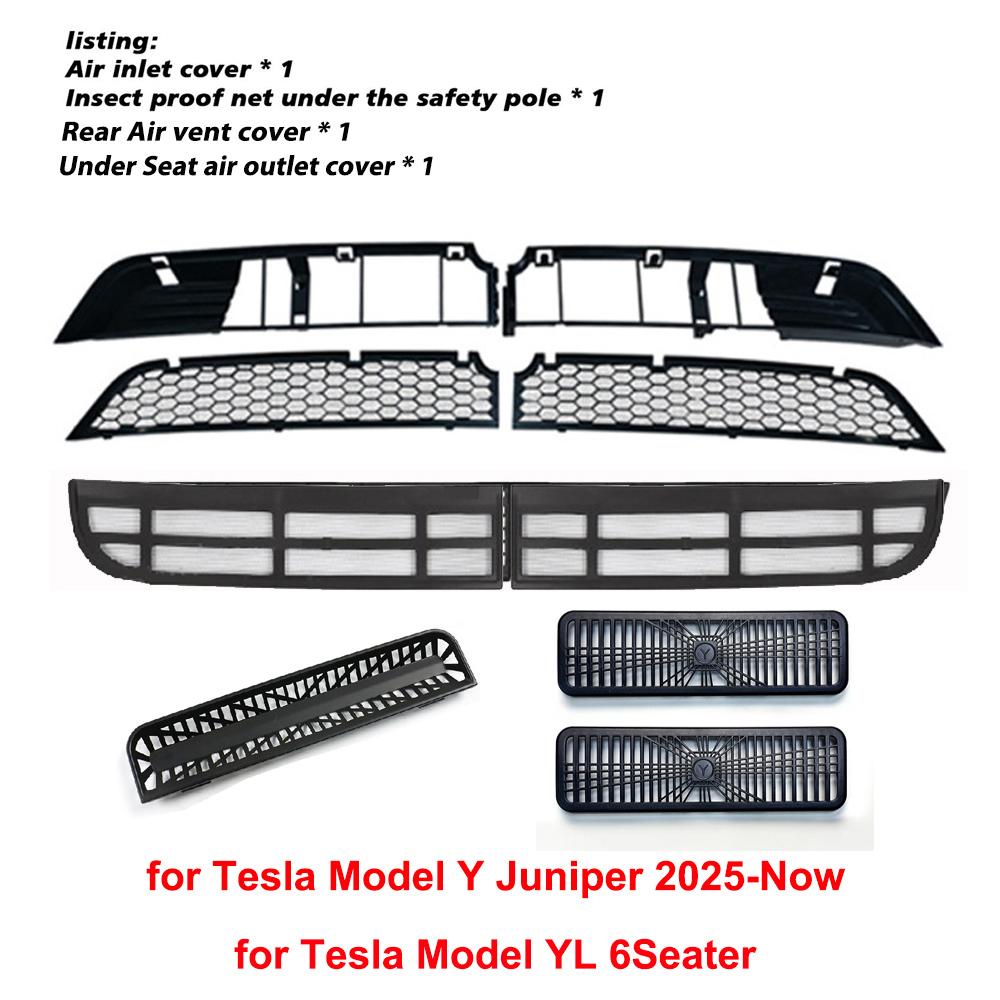For Tesla Model Y YL Juniper 2026 Lower Bumper Anti Insect Net Air Conditioning Inlet Intake Cabin Debris Filter Accessories
