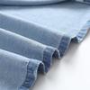 Women Loose Double Breasted Belted Denim Trench Coat