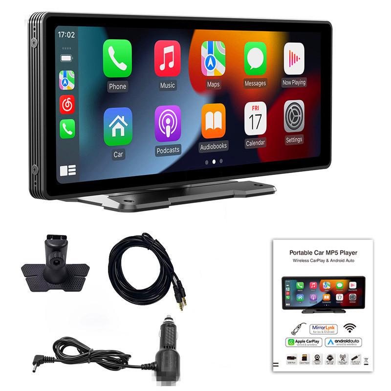 10.26" CarPlay Portable Screen: MP5 Navigation, Reversing Interconnection, Bluetooth, 4K Recorder