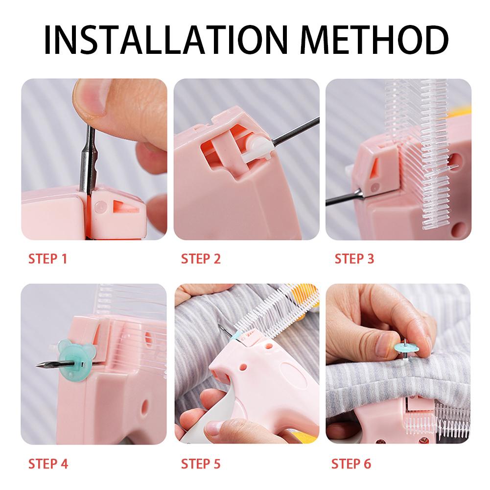 Quick Clothing Fixer,Portable Speedy Manual Quilt Fixer with Glowing Buckles,Mini Clothes Fixing Tools for Bed Sheets Pillow