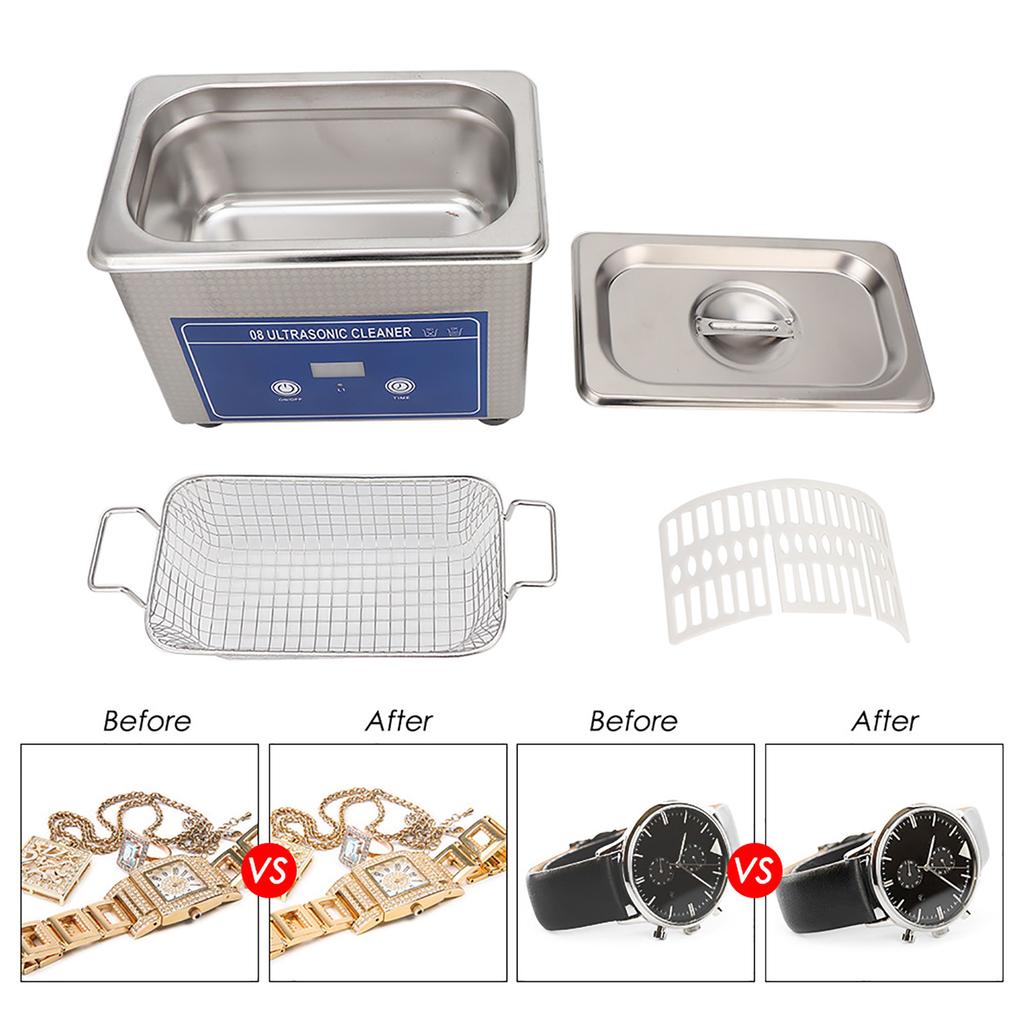 800 ml Ultraschallreiniger-Reinigungsmaschine für Uhren, Brillen, Schmuck
