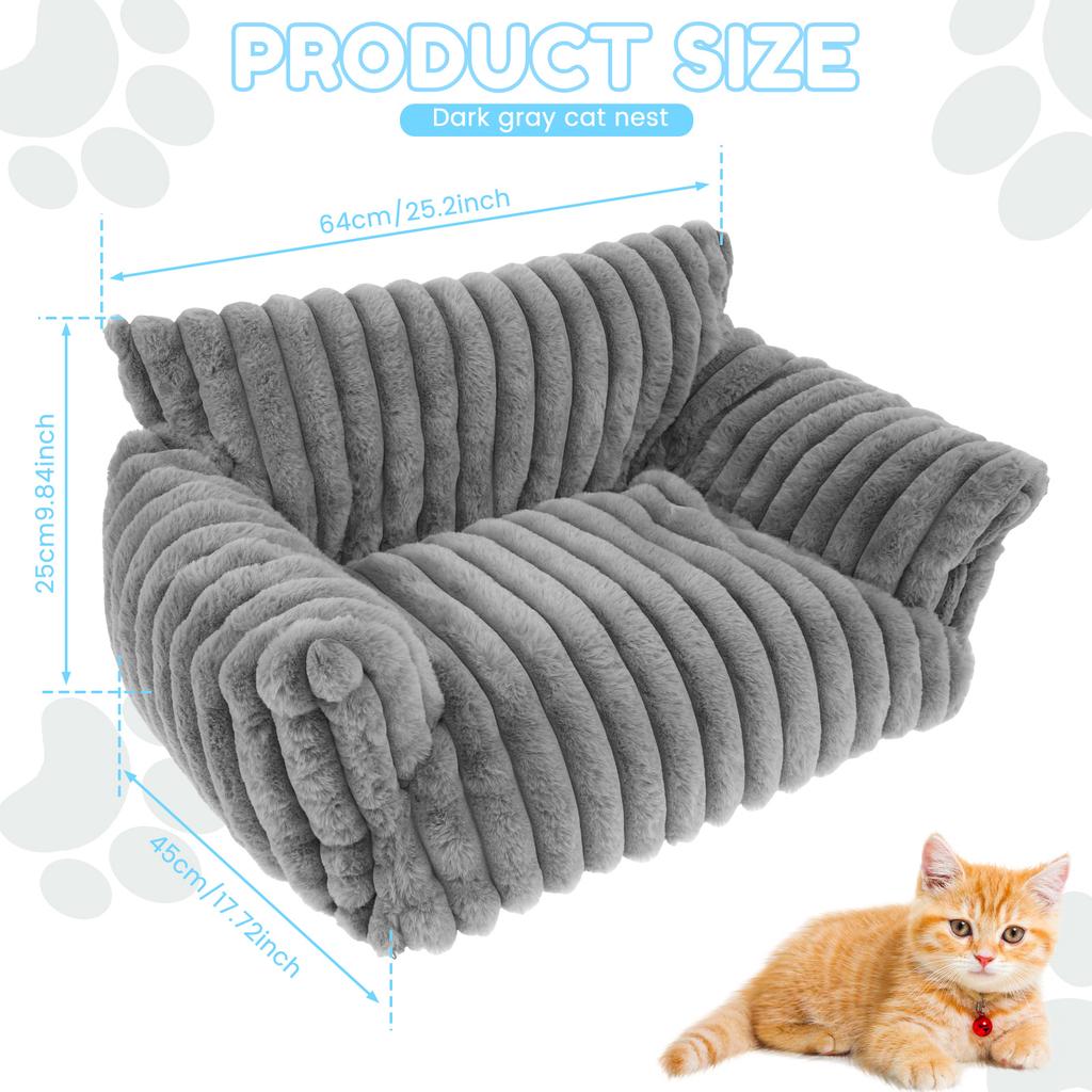 Bed Cats Sofa Winter Warm Cat Nest Pet Bed for Small Dogs and Cats and Small Animals House Comfortable Pet Sofa Cat Accessories