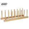 Cabinet Tableware Organizer Kitchen Storage Rack Bamboo Anti-skid Plate Pot Lid Dish Laptop Bowl Drying Holder Organization Cutting Board Drainage