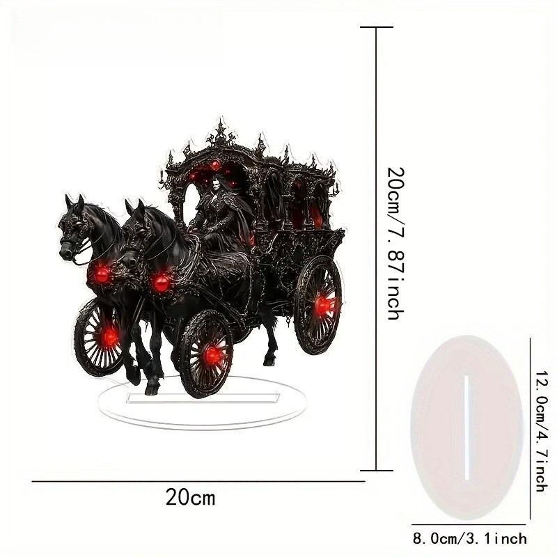 

Double Headed Carriage Ornament - 2D Flat Acrylic Desktop Ornament, Wall Decor Art, Four Seasons Decoration, Novelty Home Decor, Perfect Durable 20*20cm