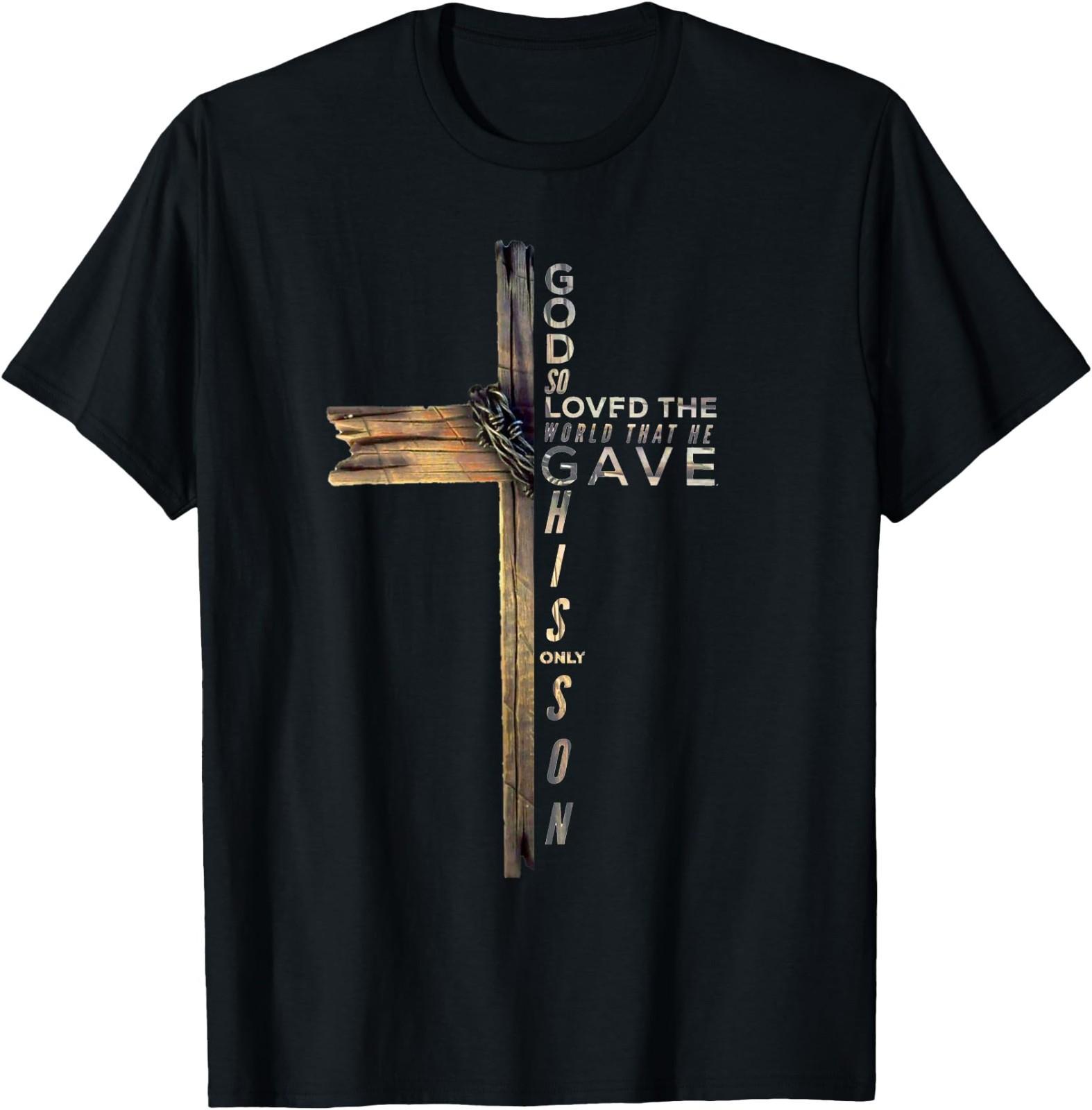 John 3-16 Christian Cross Bible T-Shirt S