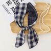 British Cotton Skinny Plaid Scarf Trendy Fashionableable Outfit Hairband Necktie Scarf Small Shawl Headscarf Neck Protection Scarf 11X120Cm