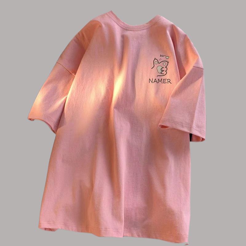 Original Cotton Short Sleeve Women's Casual Summer Loose Simple Trend Tops