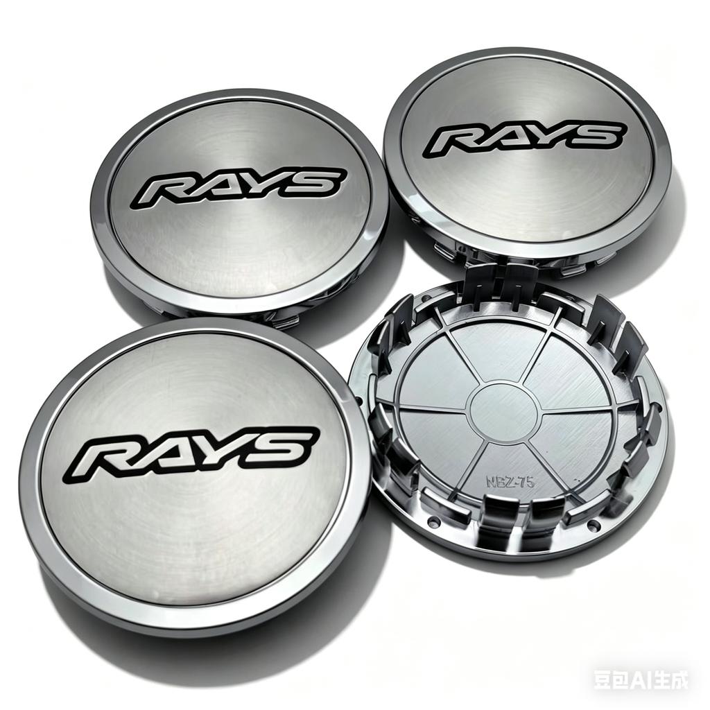 4pcs Rays Logo Emblem Car Wheel Center Caps OD 75MM Clips 65MM Rim Hubcaps Dust Cover Wheels Hub Cap Replacement Car Accessories