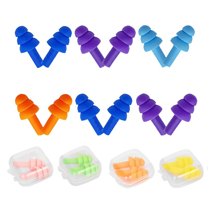 5/10/20pcs Tree-shaped Earplugs with Box Waterproof Swimming Earplug Soft Silicone Anti-Noise Ear Clip for Adults Children TMZ