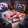 1PC Custom Name Lip Art Makeup Fantasy Theme Floor Mat Ideal for Living Room, Game Rooms, Office, Bedroom,Floor Mat Playful Design